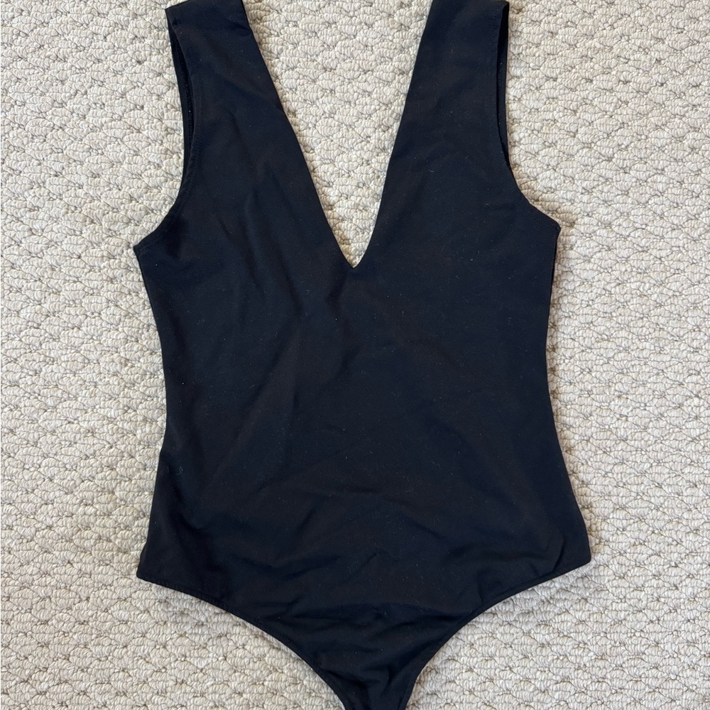 Free People Black Bodysuit